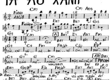 Tà Áo Xanh sheet nhạc đệm