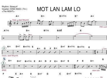 Một Lần Lầm Lỡ sheet nhạc đệm