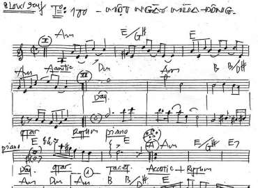 Một Ngày Mùa Đông sheet nhạc đệm