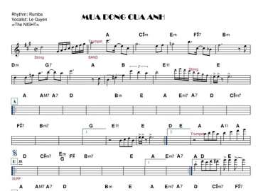 Mùa Đông Của Anh sheet nhạc đệm