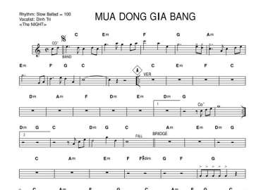 Mùa Đông Giá Băng sheet nhạc đệm