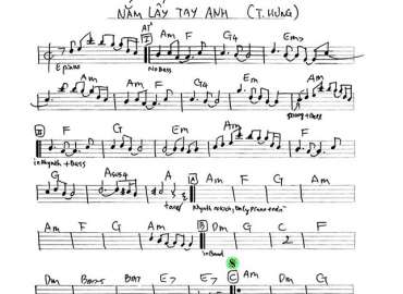 Nắm Lấy Tay Anh sheet nhạc đệm