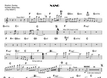 Nắng sheet nhạc đệm