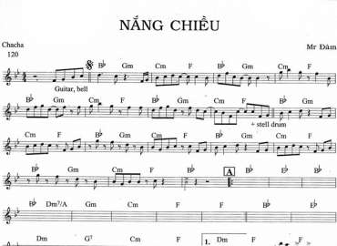 Nắng Chiều sheet nhạc đệm