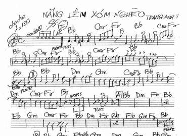 Nắng Lên Xóm Nghèo sheet nhạc đệm
