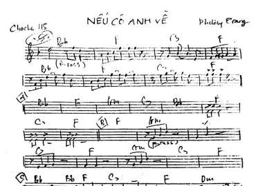 Nếu Có Anh Về sheet nhạc đệm