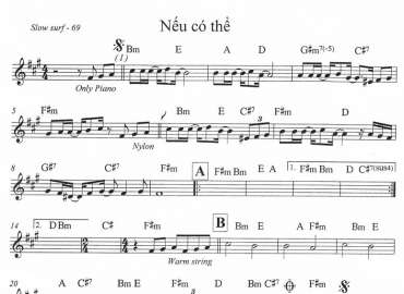 Nếu Có Thể sheet nhạc đệm