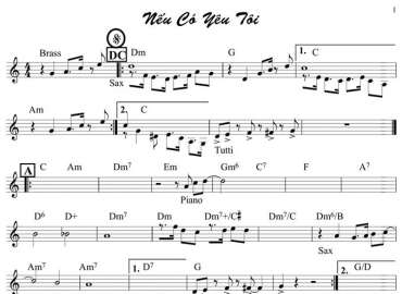 Nếu Có Yêu Tôi 2 sheet nhạc đệm
