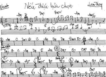 Nếu Được Lựa Chọn sheet nhạc đệm