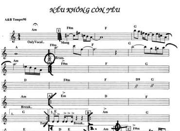 Nếu Không Còn Yêu sheet nhạc đệm