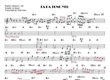 Ta Đã Từng Yêu sheet nhạc đệm