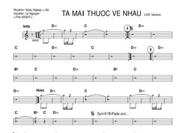 Ta Mãi Thuộc Về Nhau sheet nhạc đệm
