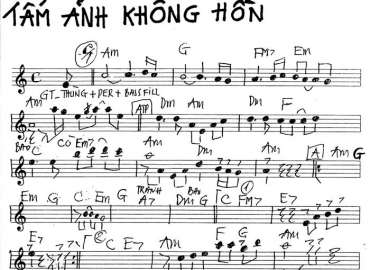 Tấm Ảnh Không Hồn sheet nhạc đệm