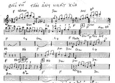 Tám Ảnh Ngày Xưa sheet nhạc đệm