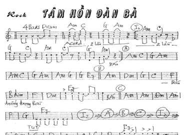 Tâm Hồn Đàn Bà sheet nhạc đệm