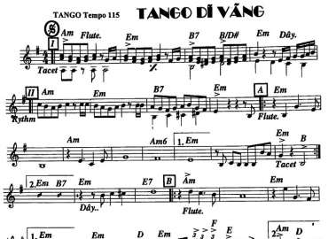 Tango Di Vãng sheet nhạc đệm