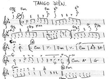Tango Điên sheet nhạc đệm