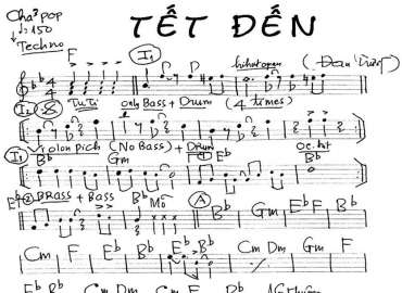 Tết Đến sheet nhạc đệm