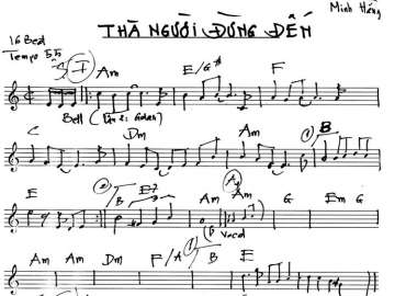 Thà Người Đừng Đến sheet nhạc đệm