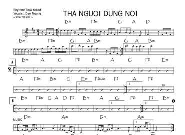 Thà Người Đừng Nói sheet nhạc đệm