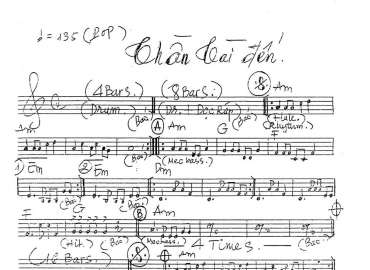 Thần Tài Đến sheet nhạc đệm