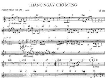 Tháng Ngày Chờ Mong sheet nhạc đệm