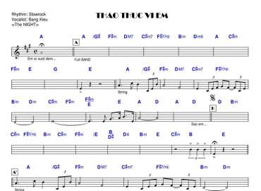 Thao Thức Vì Em 3 sheet nhạc đệm