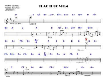 Thao Thức Vì Em sheet nhạc đệm.