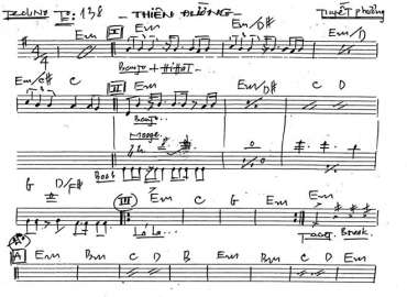 Thiên Đường sheet nhạc đệm