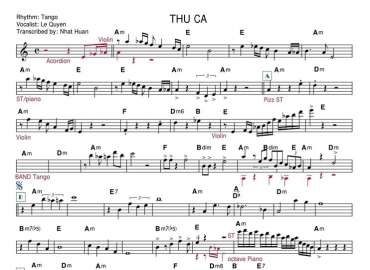 Thu Ca sheet nhạc đệm