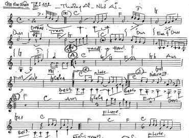 Thương Ai Nhớ Ai sheet nhạc đệm