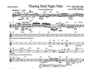 Thương Hoài Ngàn Năm sheet nhạc đệm