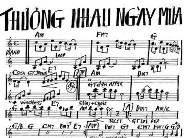 Thương Nhau Ngày Mưa sheet nhạc đệm