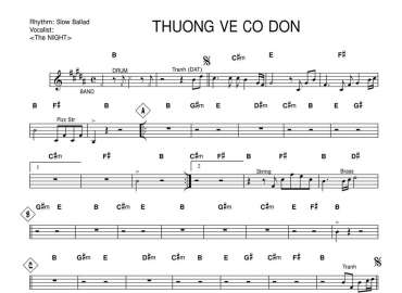 Thương Về Cố Đô sheet nhạc đệm