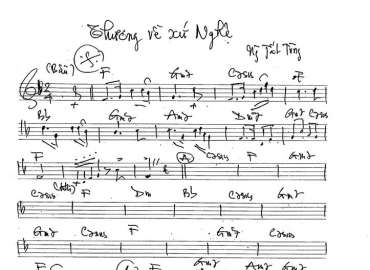 Thương Về Xứ Nghệ sheet nhạc đệm