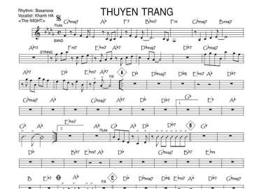 Thuyền Trăng sheet nhạc đệm