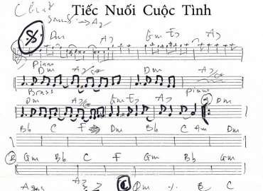 Tiếc Nuối Cuộc Tình sheet nhạc đệm