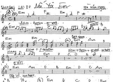 Nếu Yêu Em sheet nhạc đệm 