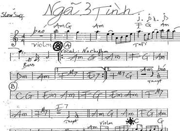 Ngã Ba Tình sheet nhạc đệm