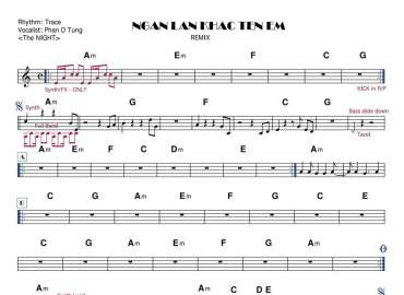 Ngàn Lần Khắc Tên Em sheet nhạc đệm