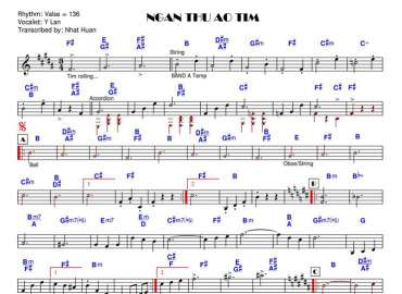 Ngàn Thu Áo Tím sheet nhạc đệm