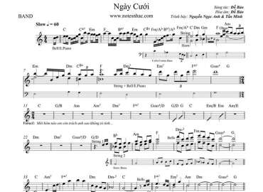 Ngày Cưới sheet nhạc đệm