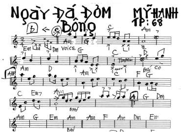 Ngày Đá Đơm Bông sheet nhạc đệm