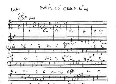 Ngày Đó Chúng Mình sheet nhạc đệm