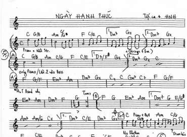 Ngày Hạnh Phúc sheet nhạc đệm