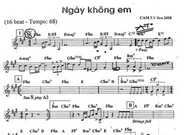Ngày Không Em sheet nhạc đệm