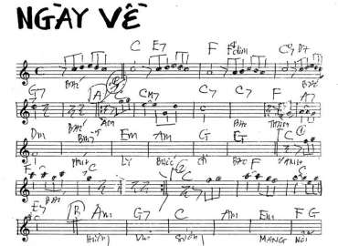 Ngày Về sheet nhạc đệm