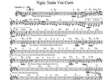 Ngày Xuân Vui Cưới sheet nhạc đệm