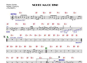Nghèo Mà Có Tình sheet nhạc đệm