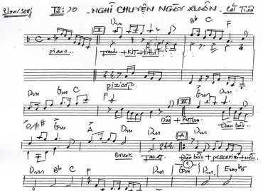 Nghĩ Chuyện Mùa Xuân sheet nhạc đệm